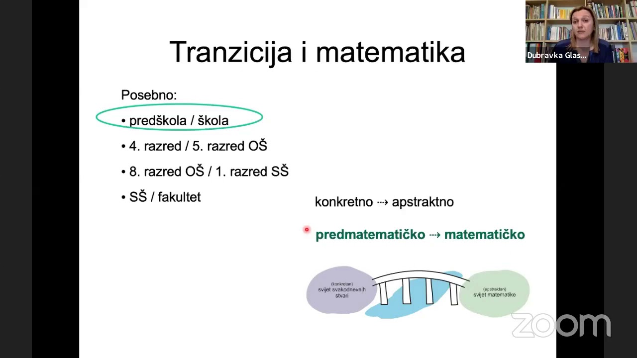Predmatematičke i matematičke vještine, izv. prof. dr. sc. Dubravka Glasnović Gracin
