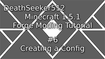 Minecraft 1.5.1 Forge Modding Tutorial #6 | Creating A Configuration File[OLD]