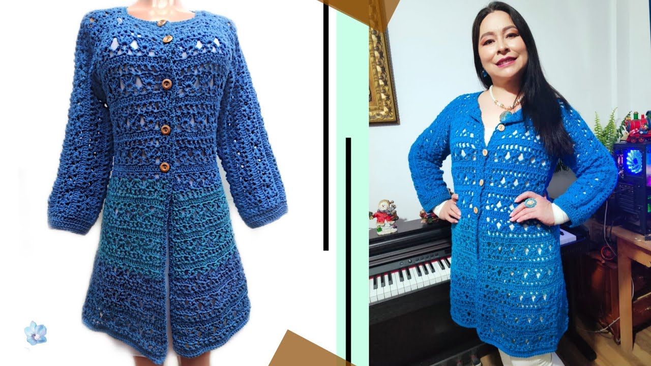 ¿Cómo tejer un cárdigan abrigador? Crochet Paso a Paso