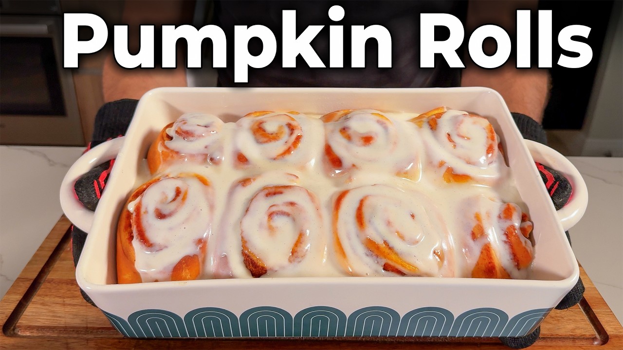Fluffy Pumpkin Cinnamon Rolls From Scratch (No Mixer!)