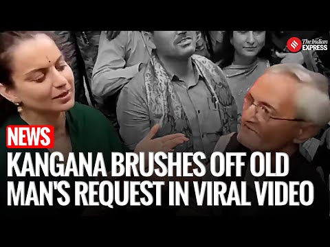 Kangana Ranaut Dismisses 80-Year Old Sitting Near Her Feet Pleading For Help | Himachal Pradesh
