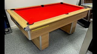6ft Oak Classic Slimline Pool Table - Ex Display Model