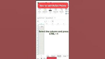 how to add bullet points in cells #excel #tricks #dataaddicts
