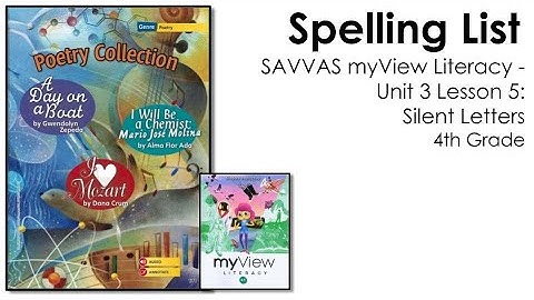 SAVVAS MyView Literacy - Unit 3 Lesson 5 - Spelling - 4th Grade
