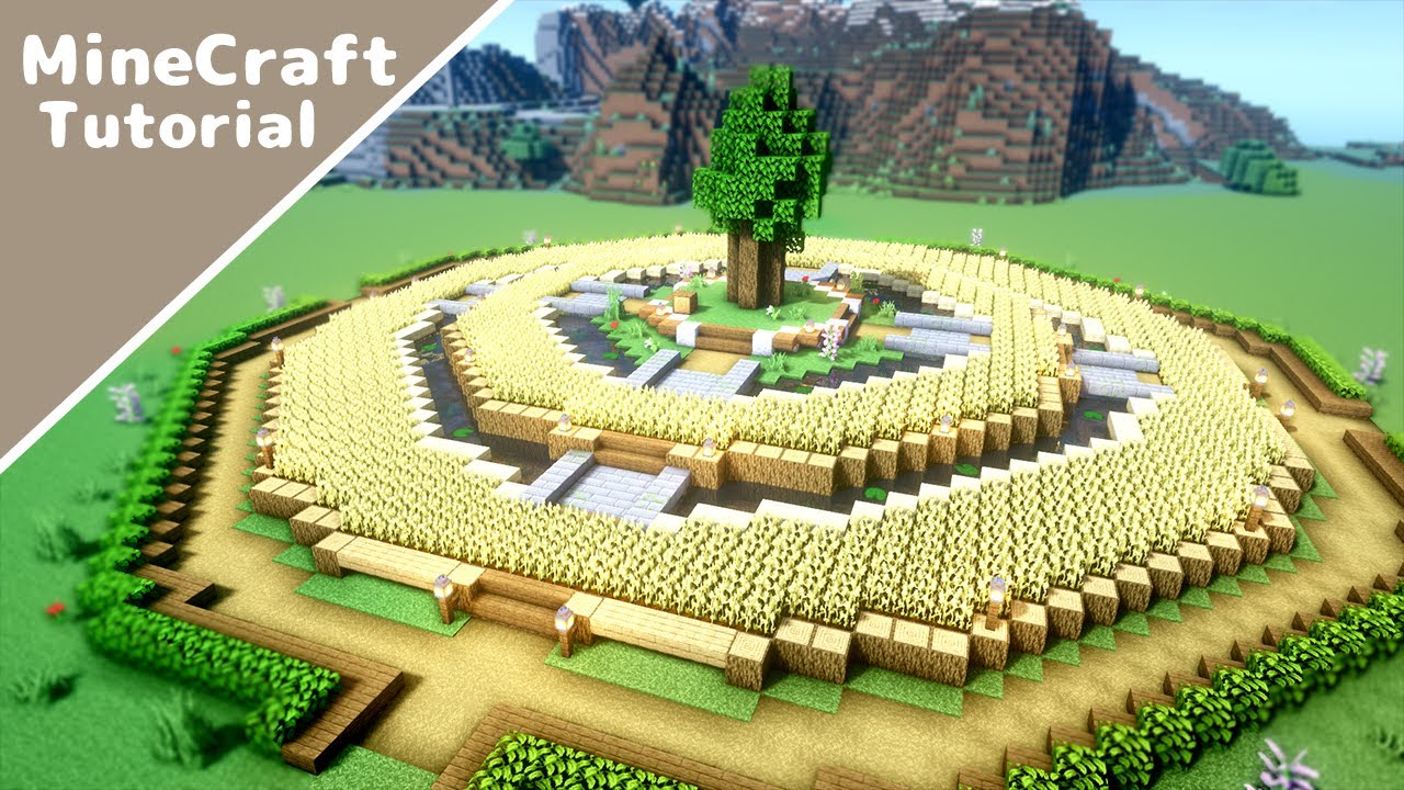 マイクラ おしゃれな畑の作り方 Minecraft How To Build A Cute Farm Youtube