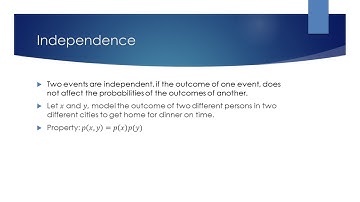 Independence and Conditional Independence