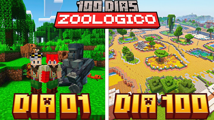SOBREVIVI 100 DIAS CONSTRUINDO UM ZOOLÓGICO NO MINECRAFT