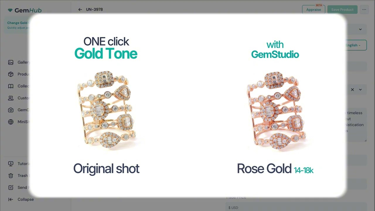 Учебное пособие по золотому тону GemStudio | Превращаем ювелирные изделия в белое, жёлтое или роз...