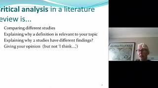 Dissertation   Critical analysis in the literature review