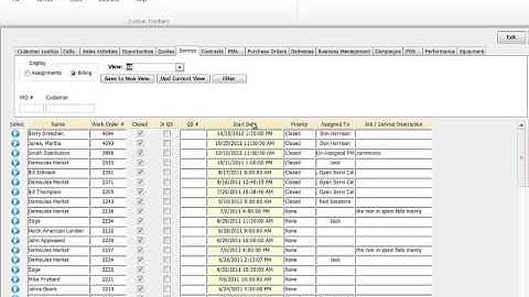 HVAC Service Scheduling Dispatch Software for QuickBooks - Service Tab