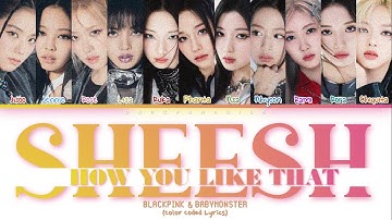 BABYMONSTER & BLACKPINK -  SHEESH x How You Like That (Color Coded Lyrics)