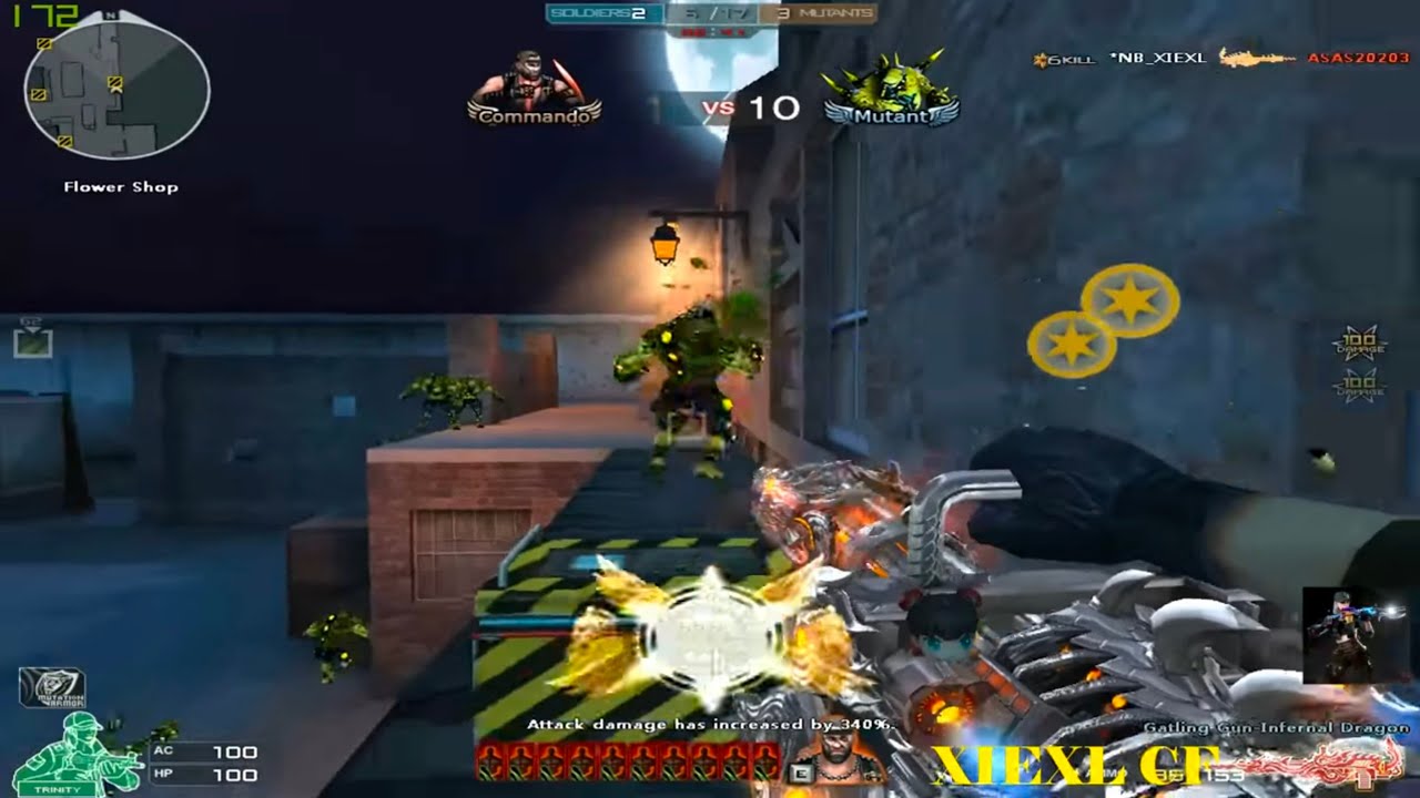 CF XIEXL:Gatling-Infernal Dragon Hero Mode X Rooftop GamePlay