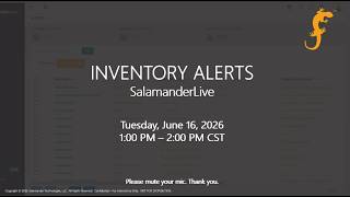 SalamanderLive Inventory Alerts