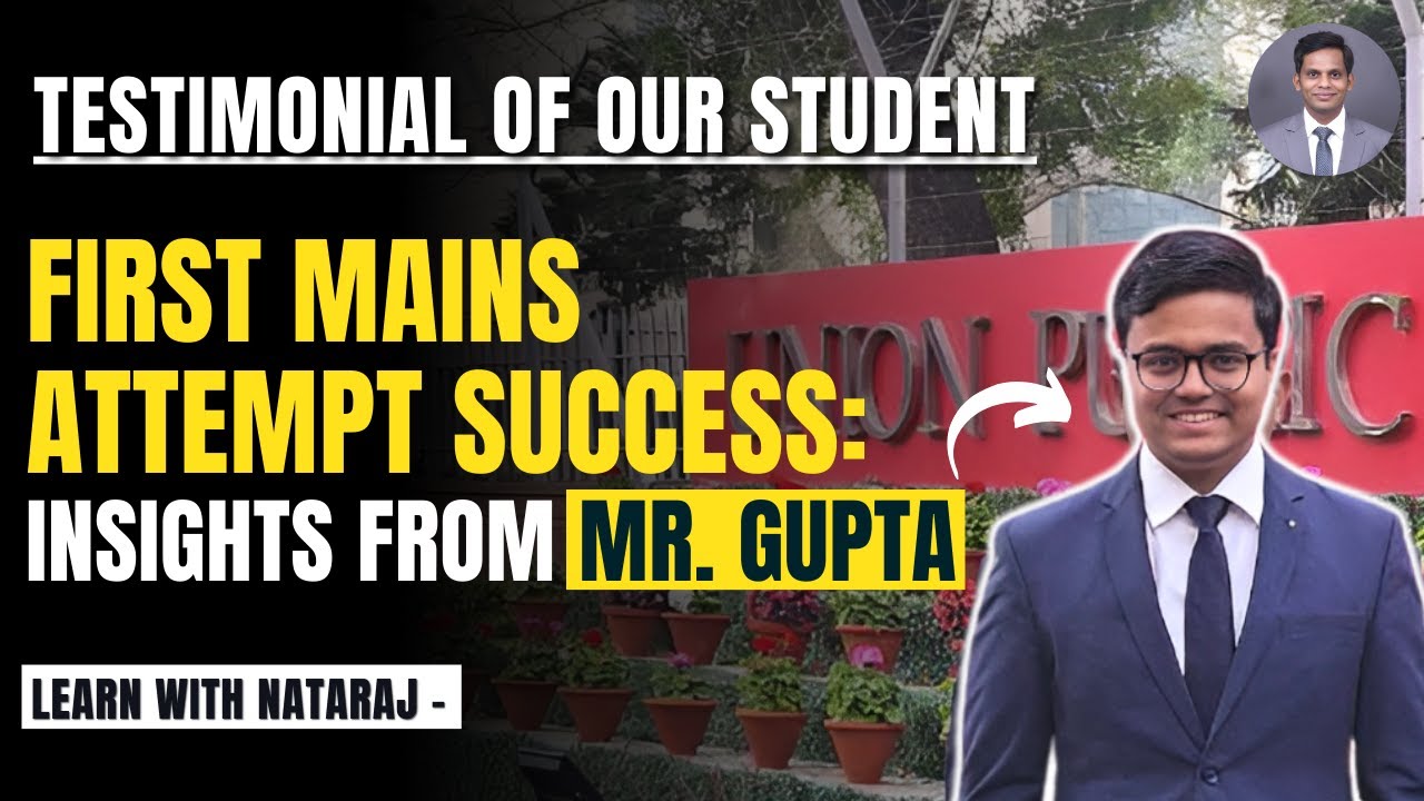 Test Series Testimonial: Insights from Mr. Ranu Gupta's UPSC Mains Success | Learn With Nataraj