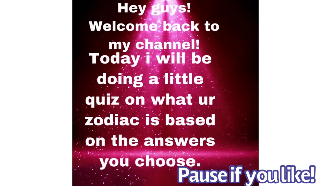 Which zodiac sign are you? Quiz YouTube