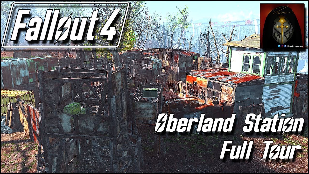 Fallout 4 | OBERLAND STATION SETTLEMENT - Full Tour - YouTube
