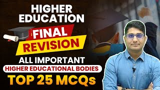 UGC NET Paper 1 Higher Education | Higher Educational Bodies Important MCQ's by Shiv Sir |Vision JRF