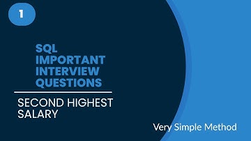 Top SQL Interview Question for Beginners: 2nd Highest Salary (Easy Solution!)