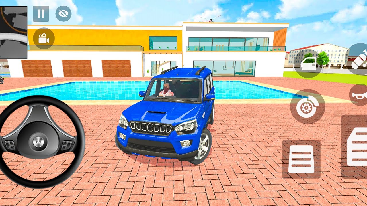 New 🤩 Full Modified 🎉 Blue 💙 Scorpio S11 💥 Ordered By Franklin In Indian Theft Aura Simulator.