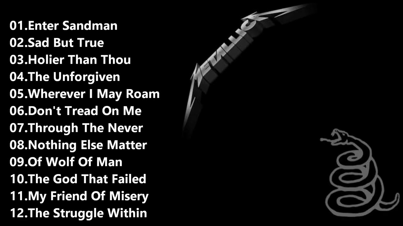 Metallica Greatest Hits (Black Album 1991) - YouTube