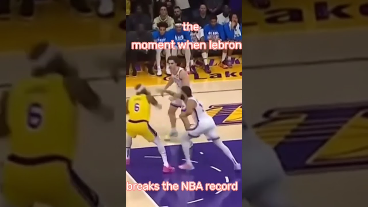 the moment when lebron breaks the nba record|highlights