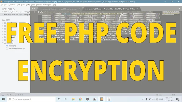 PHP - FREE CODE ENCRYPTION | ALTERNATIVE OF ZEND | EASY| ENCODING | PROTECTED PHP CODE | TUTORIAL