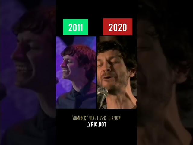 Gotye 2011 vs 2020 performance. somebody i used to know class=