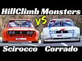 VW Scirocco MKI Vs Corrado R - 300+ HP/10.000 Rpm Hillclimb Monsters - FIA Hill Climb Masters Gubbio