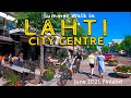 Summer Walk in Lahti City Centre, June 2021, Finland [4K]