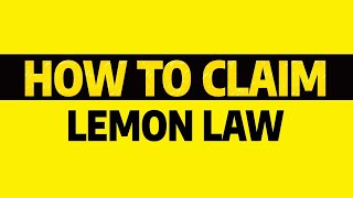 Lemon Law Explained    Claim Lemon Law in Just 8 SIMPLE Steps!
