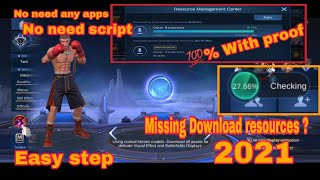 ML new patch 2021 : Fix missing download resources of mobile legends || No need any app screenshot 3