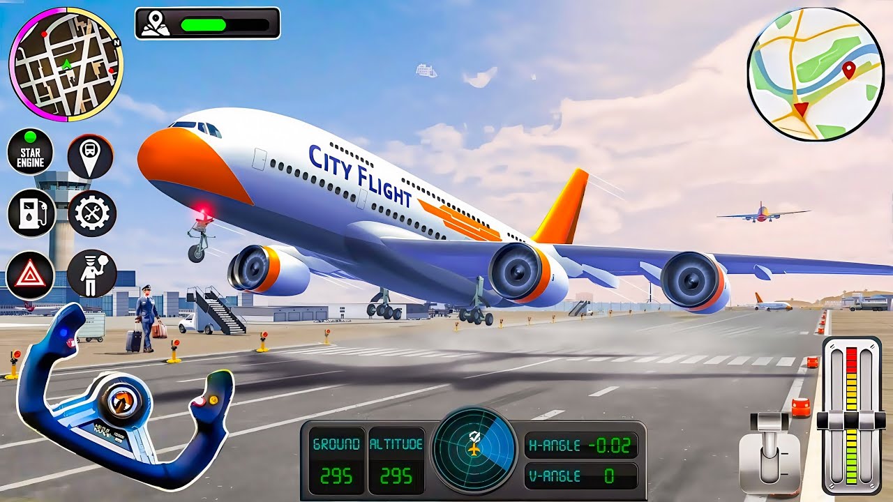 3D Airplane Simulator: City Pilot Faces Storm, Plane Breaks Apart & Catches Fire! 🔥 Android gameplay