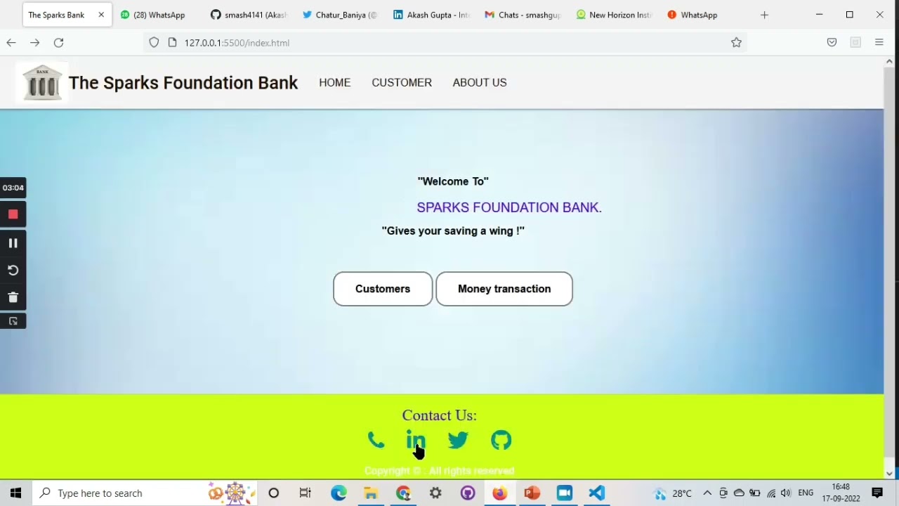 Bank Management System Website Frontend