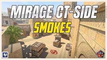CS2 MIRAGE  - All CT SIDE SMOKES YOU MUST TO KNOW