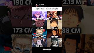 Jujutsu Kaisen Characters Heights 📏💀 #anime #memes #jujutsukaisen #jjk