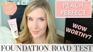 Too Faced PEACH PERFECT FOUNDATION REVIEW | WEAR TEST | Is it a Gimmick? | PEACHES AND CREAM