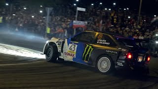 RallyLegend show | Big flames &amp; donuts | Partying Rally style