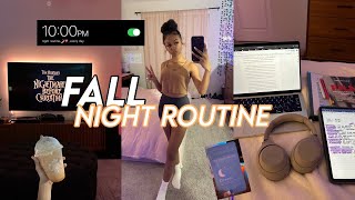 FALL NIGHT ROUTINE as a college student *cozy, aesthetic \& productive*