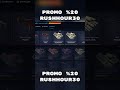 промокод: (RUSHHOUR30) 20% к пополнению #csgo #кс2 #ксго #скины #промокодmycsgo