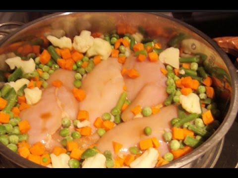 Видео рецепт Картошка с курицей в пароварке