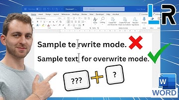 Stop overtype/deleting text when typing ✅ 1 MINUTE