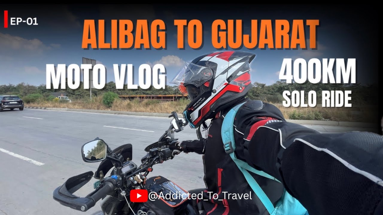 EP-01|| Alibag To Surat || Exploring Gujarat solo Bike Ride 🏍️|| Bajaj Freedom Cng bike125cc🔥||