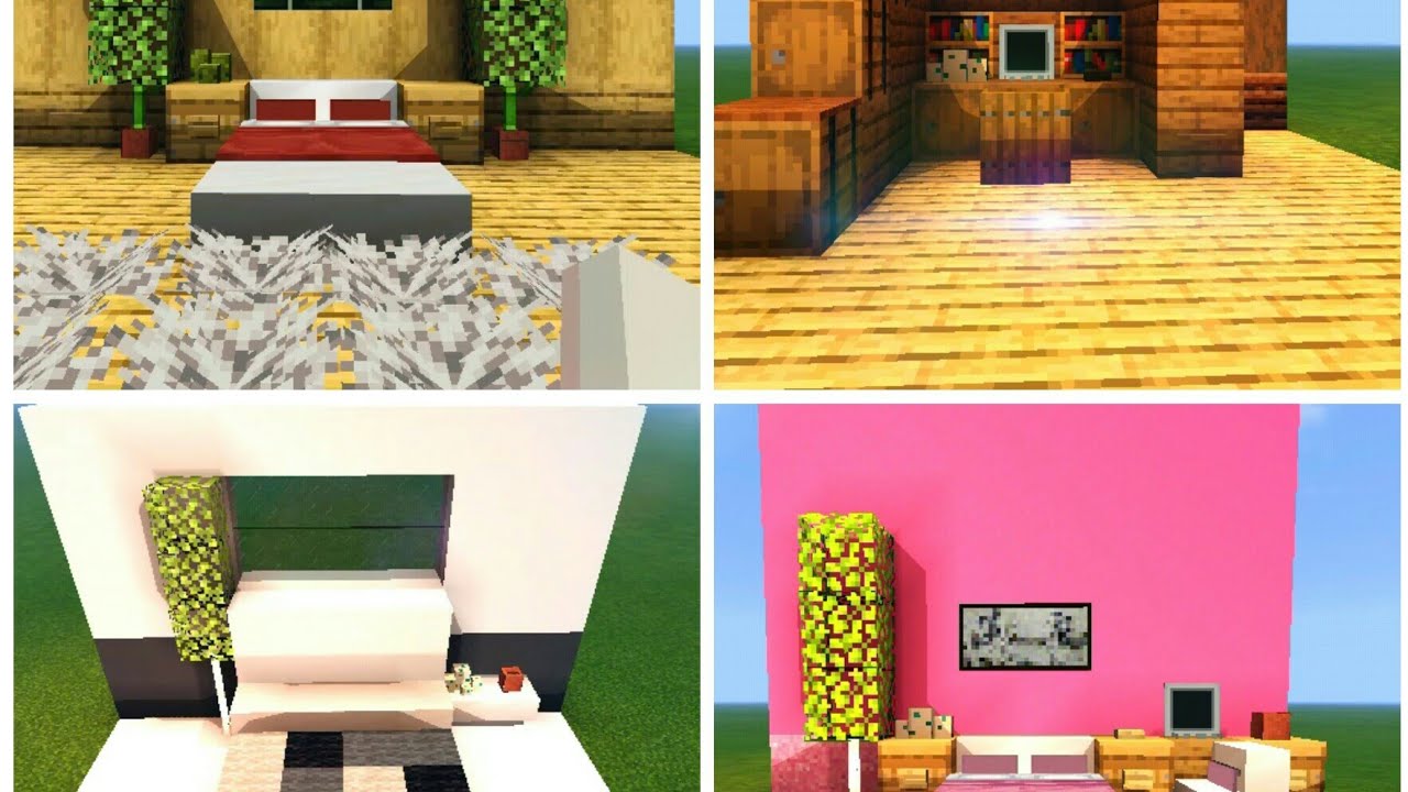 4 Minecraft  bedroom  Ideas Pink Crafter YouTube