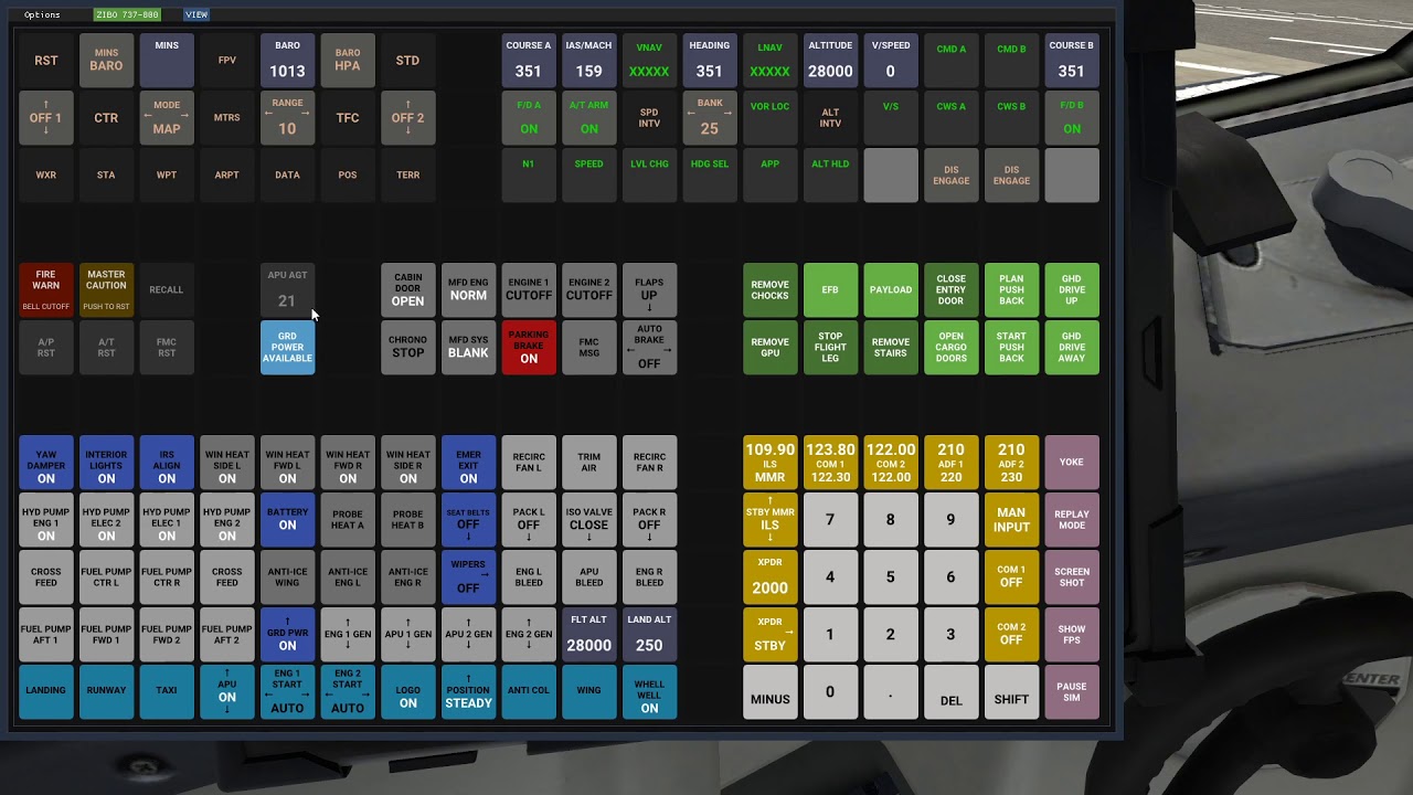 XKeyPad Virtual Device DemoZibo 737 MCP YouTube