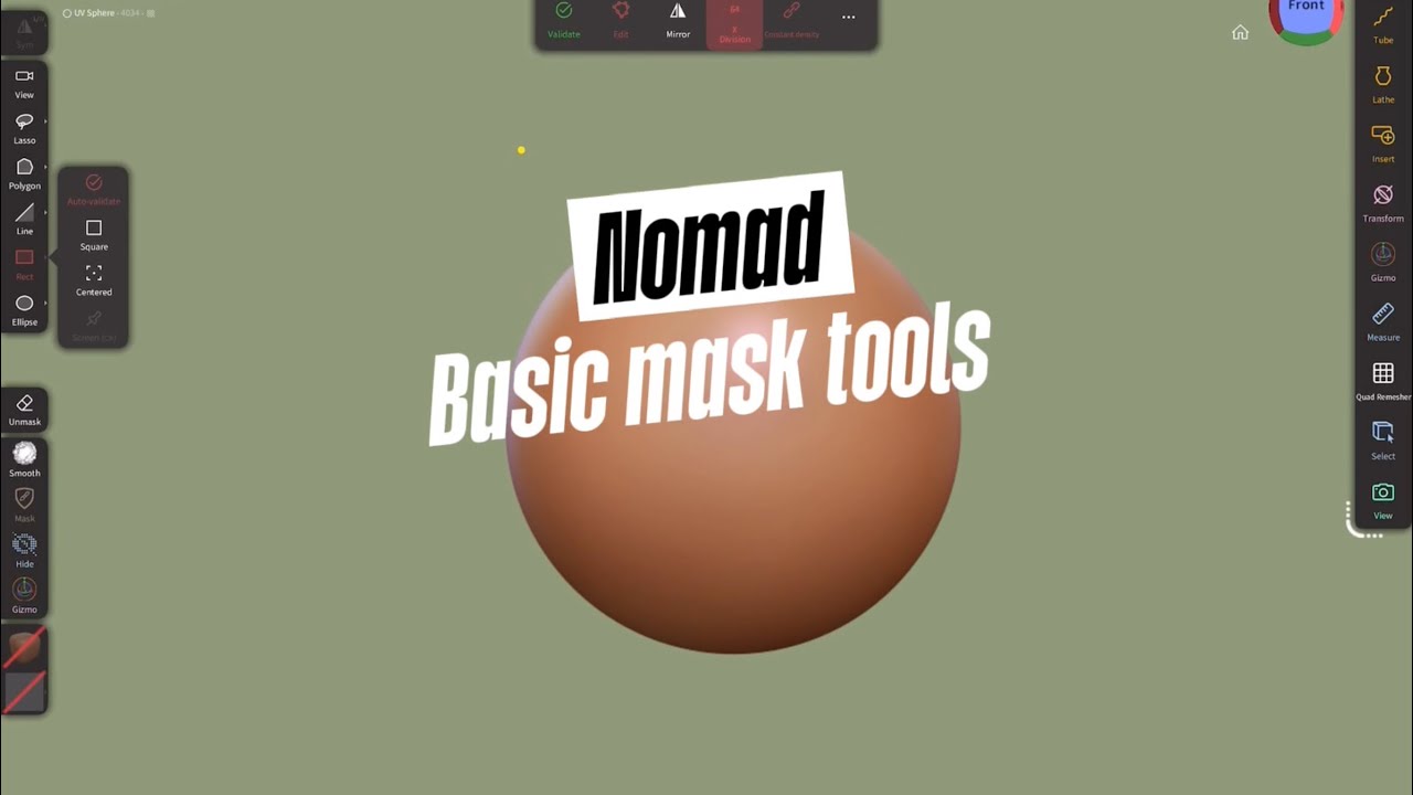 Nomad sculpt 2.1 : Mask01 /Basic Tools - YouTube