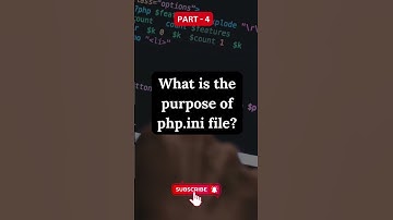 use of php.ini file #php #shorts #interview #question #answer