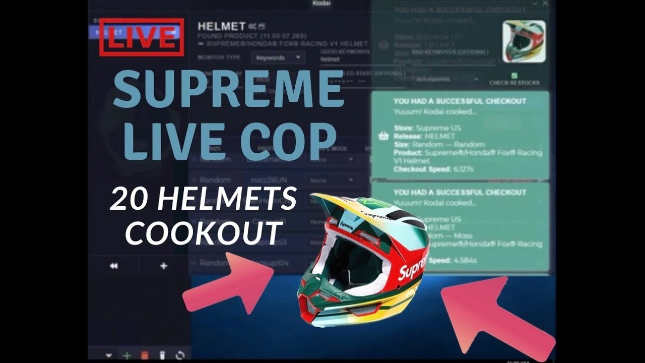 Supreme Honda Fox Week 6 Live Cop - 20 Helmets! W/ Kodai Sieupreme F3ather