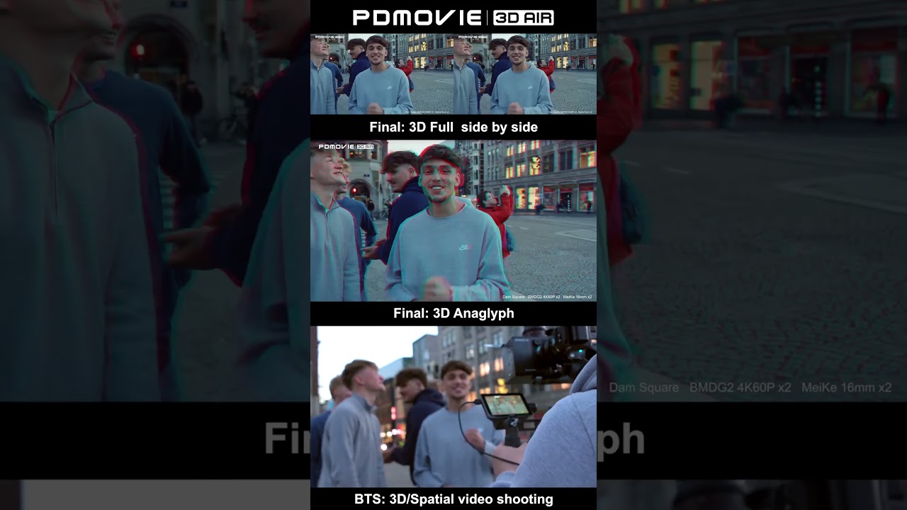 3D AIR actual shooting process and final effect display. 