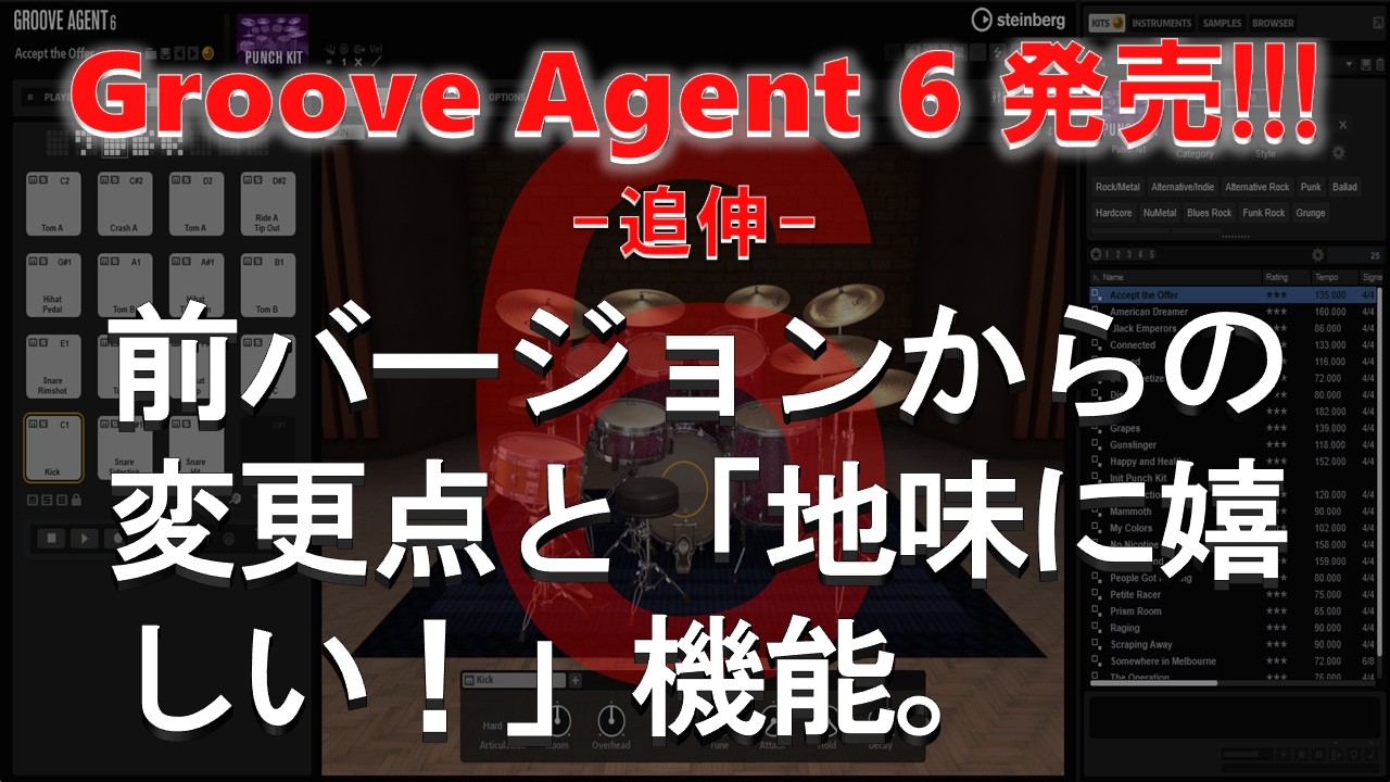 Groove Agent 6発売!!! 追伸 #GrooveAgent6 #GrooveAgent #Cubase #Steinberg
