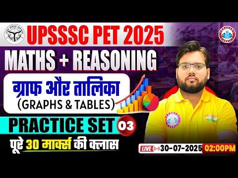 UPSSSC PET Classes 2025 | UPSSSC PET Maths | UP PET Graph & Table Practice Set 03 | UP PET Reasoning
